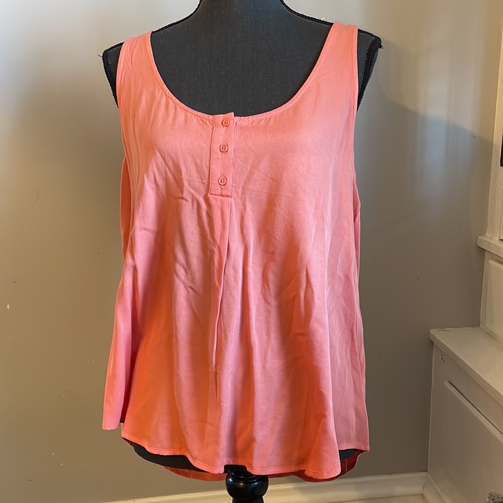 NWOT Cosmic Blue Love | coral Flowy Tank Top
